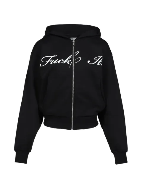 MARKGONG cropped zip-up hoodie