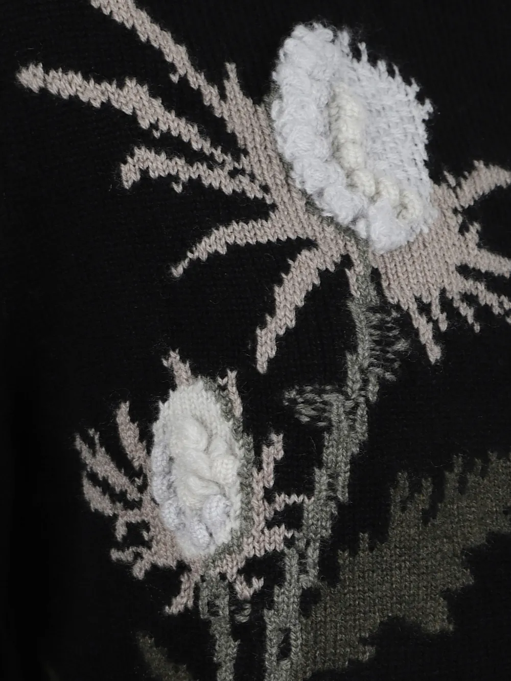 Barrie Vest met bloemen-jacquard Zwart