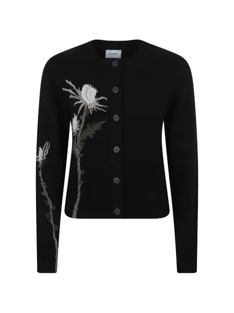 Barrie cárdigan tejido con motivo floral en jacquard