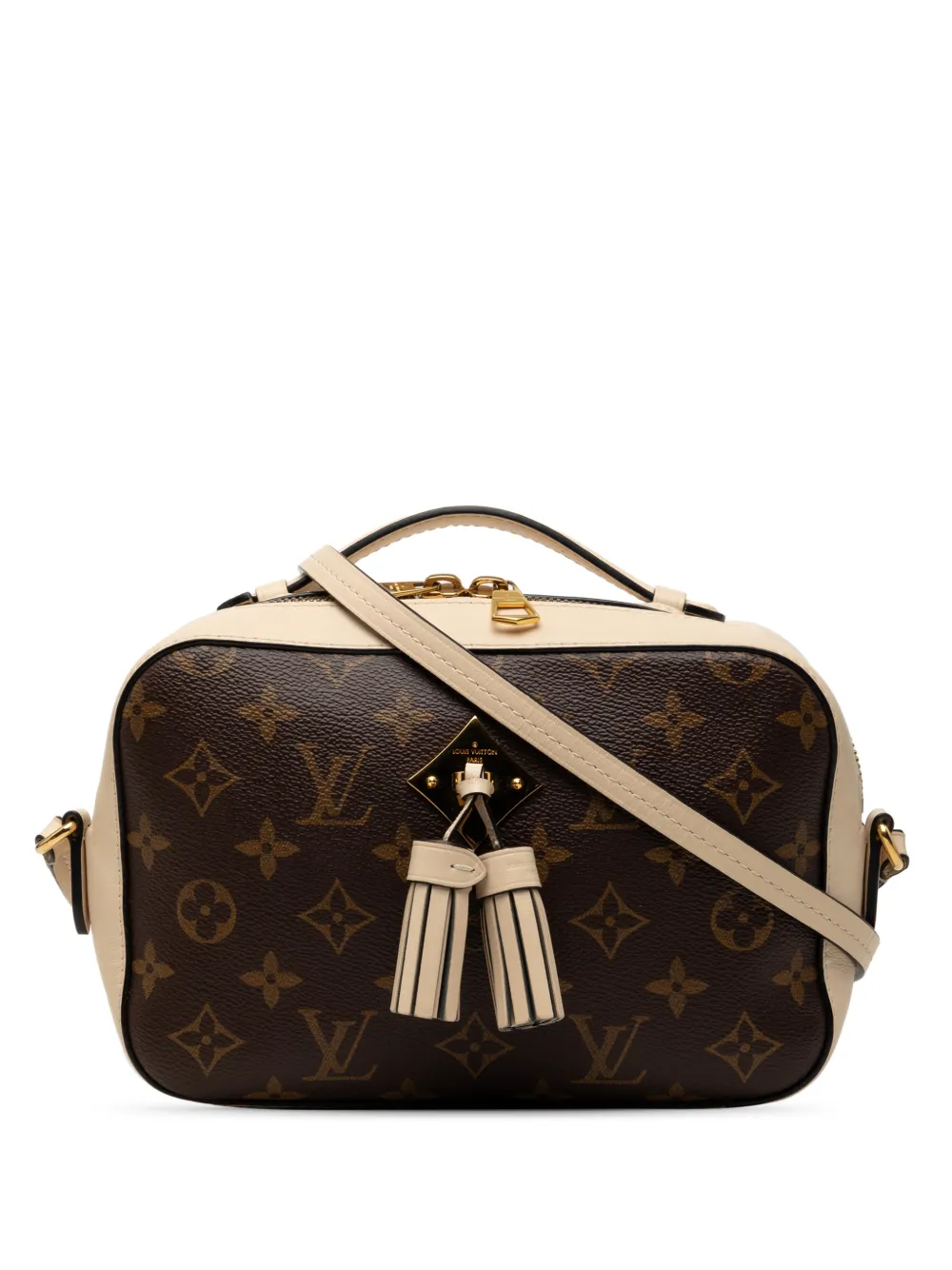 Louis Vuitton Pre-Owned Borsa a tracolla Saintonge con monogramma 2018 - Marrone
