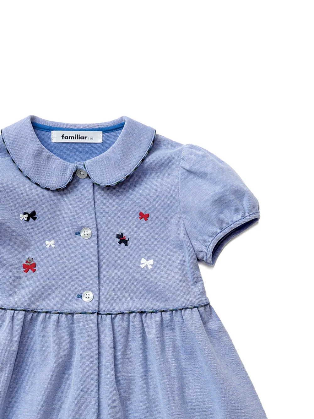 familiar Jurk met Peter Pan kraag Blauw