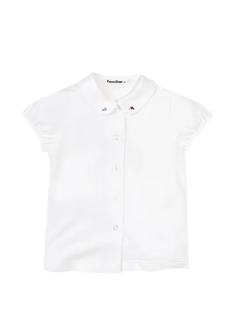 familiar camisa con cuello Peter Pan