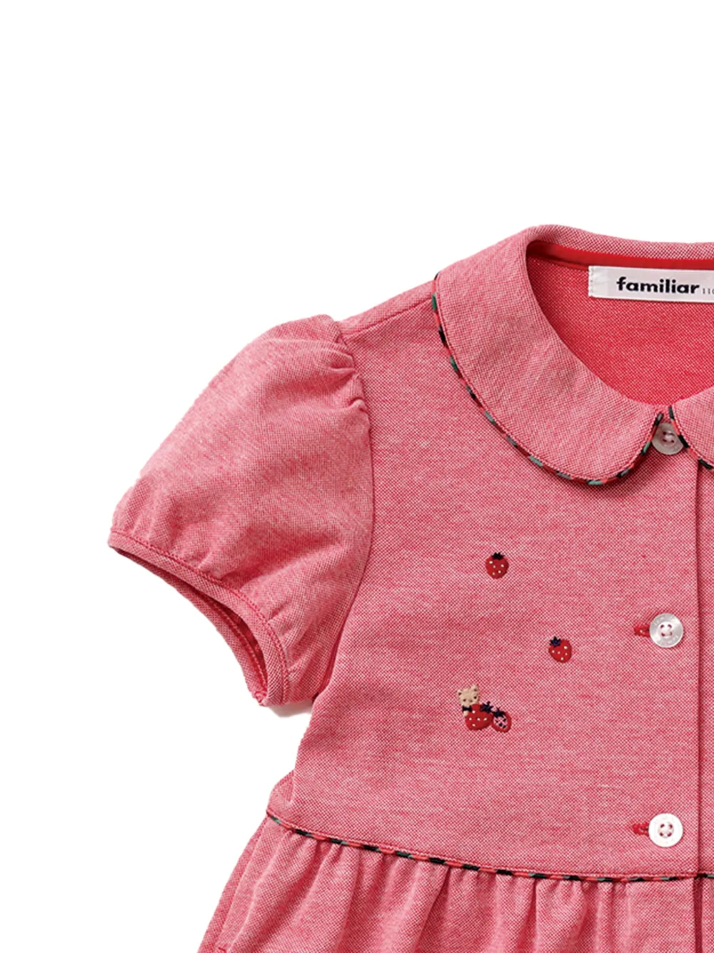 familiar Jurk met Peter Pan kraag Rood