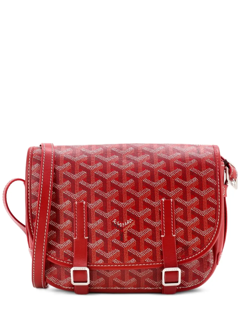Goyard Pre-Owned Borsa a tracolla Belvedere PM in tela cerata - Rosso