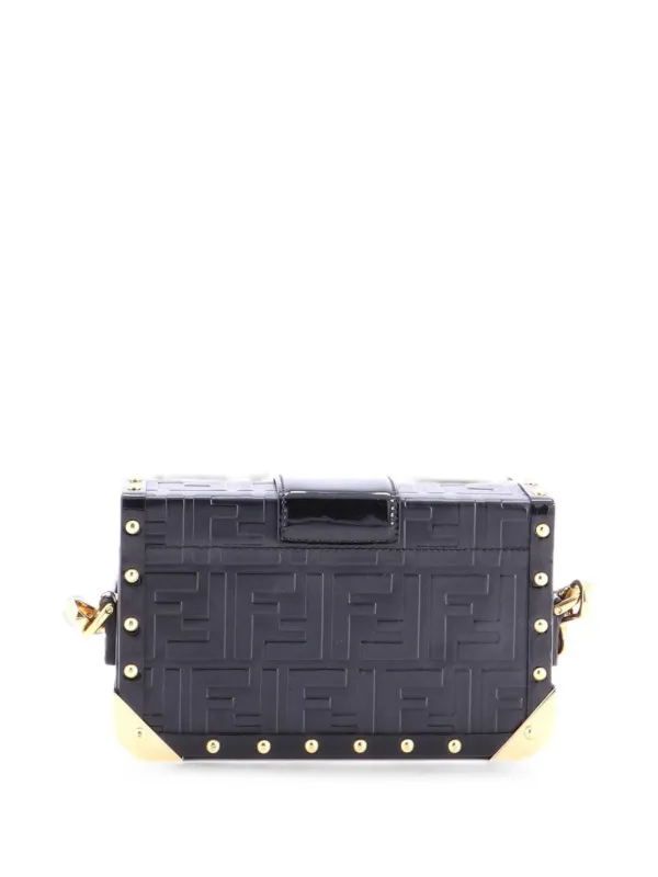 Fendi Pre-Owned バゲット トランク ズッカ レザーショルダーバッグ 