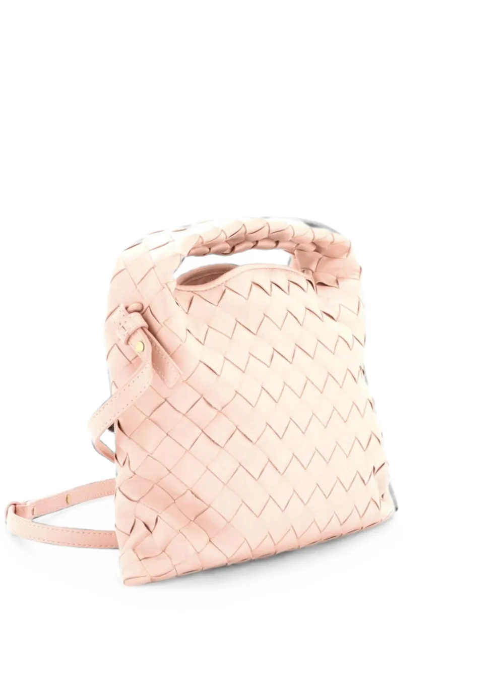 Bottega Veneta Pre-Owned Borsa a tracolla Hop mini in nappa con design Intrecciato e manico - Rosa