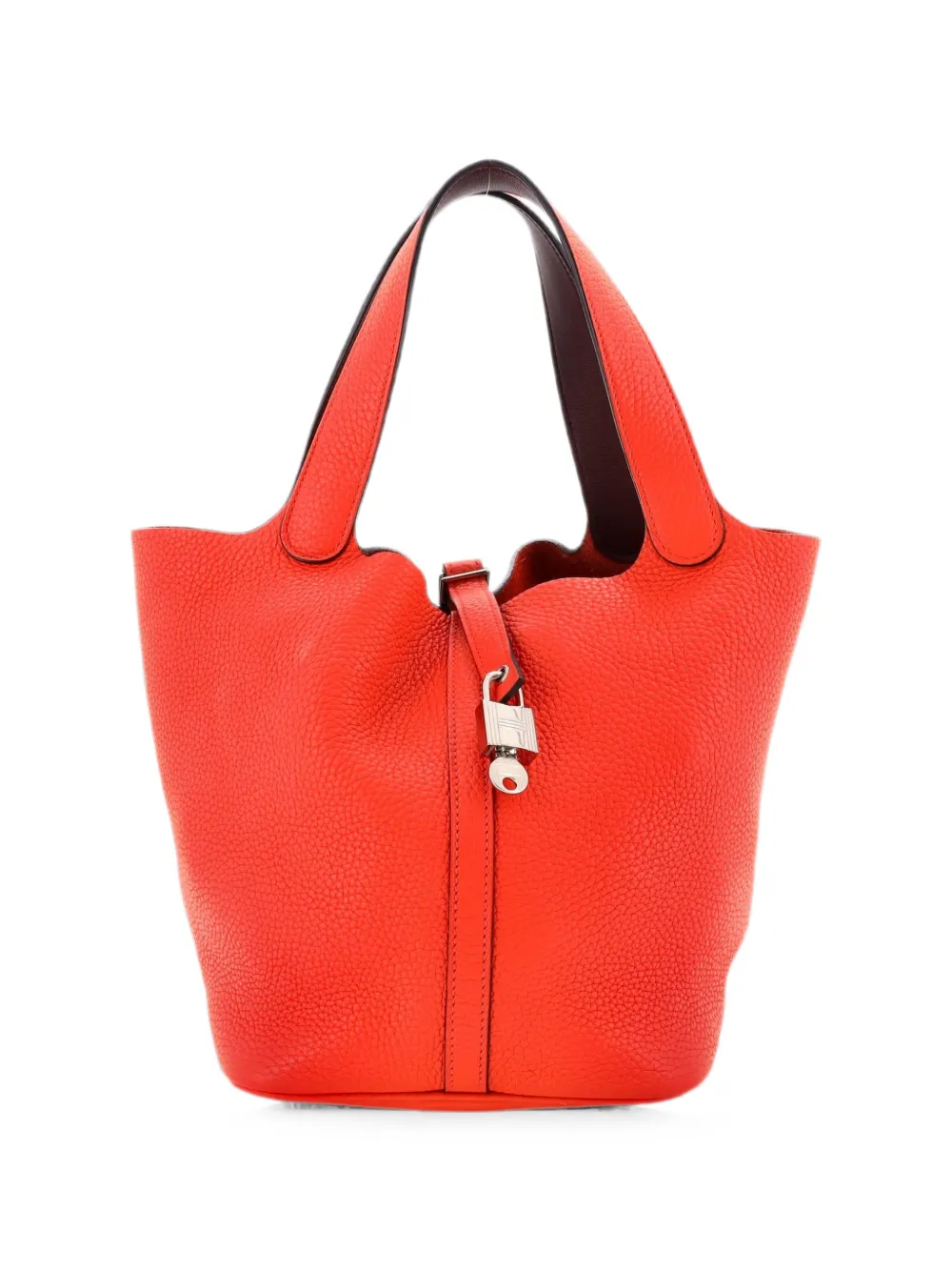 Hermès Pre-Owned Borsa a secchiello Picotin Lock MM in pelle Clemence - Arancione