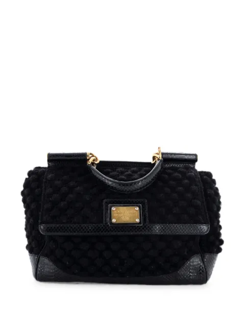 Dolce & Gabbana Pre-Owned Miss Sicily Bag Crochet Large satchel