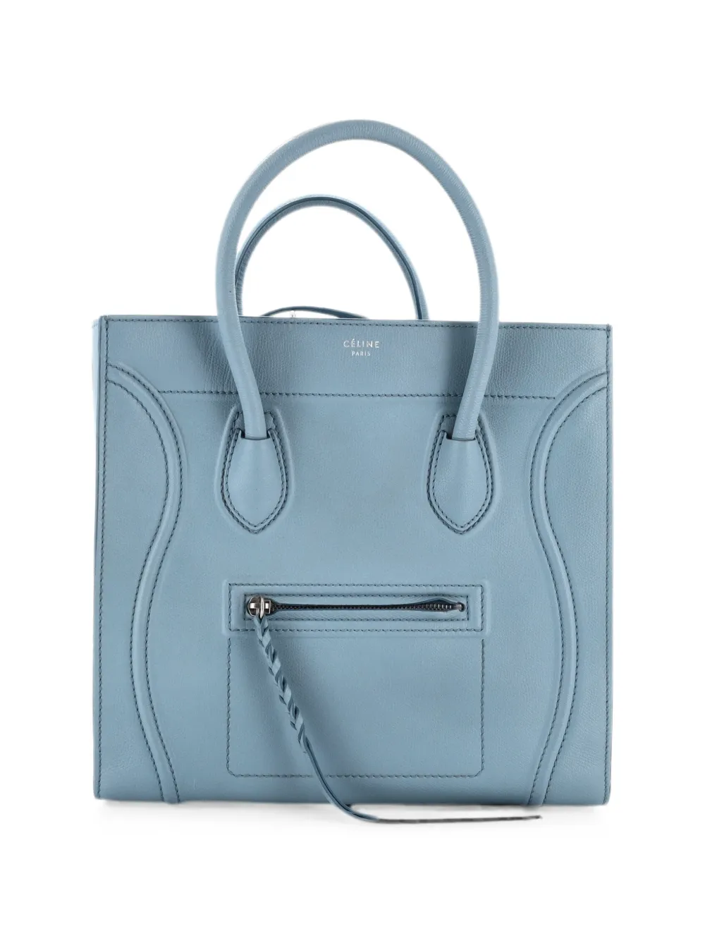 Celine Pre-Owned Borsa tote Phantom media in pelle martellata - Blu