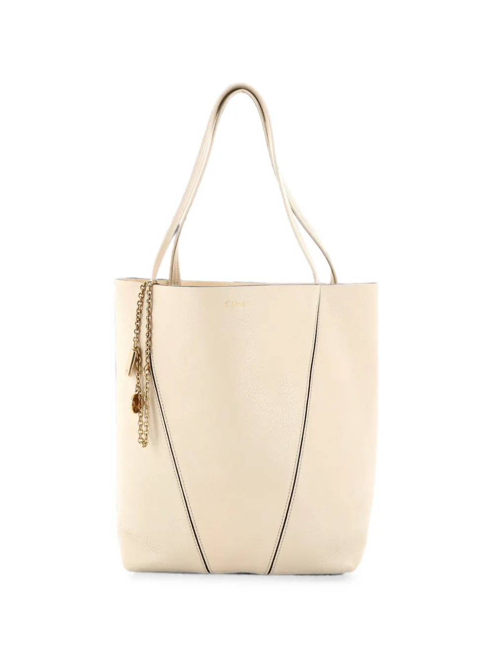 Chloé Pre-Owned Borsa tote Spin media - Toni neutri