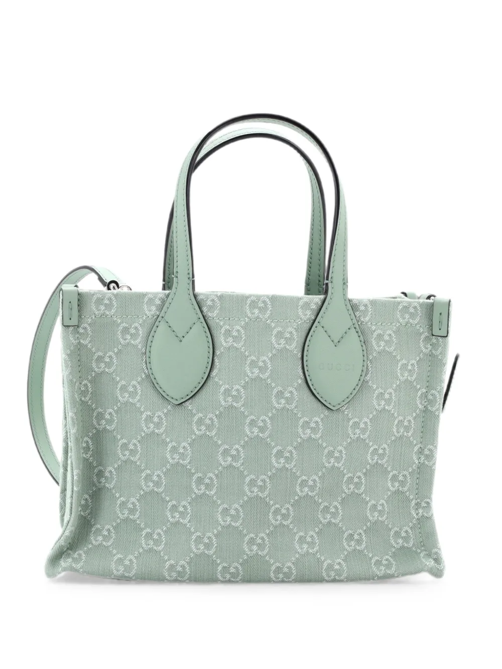 Gucci Pre-Owned Borsa tote Ophidia GG denim media - Verde