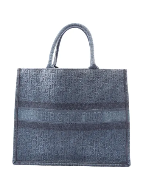 Christian Dior Pre-Owned 2010-2026 Large Oblique Denim Book tote bag