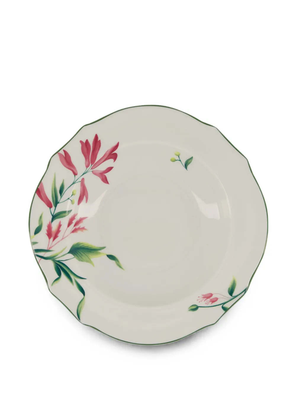 GINORI 1735 assiette à soupe à fleurs - Tons neutres GINORI 1735 assiette à soupe à fleurs - Tons neutres