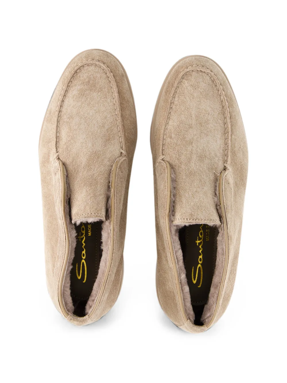 Santoni Yalta suede desert boots Beige