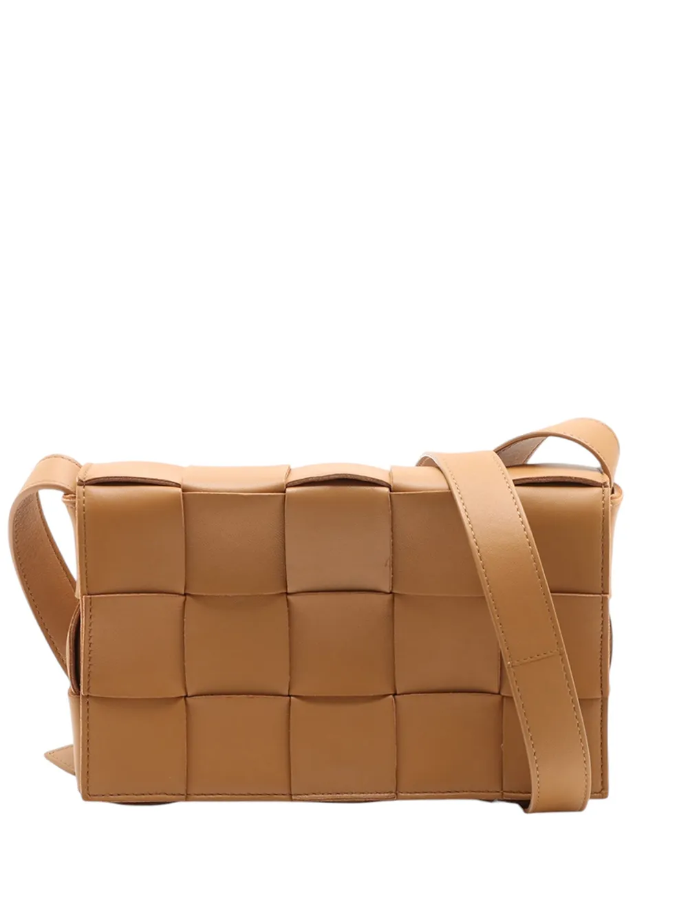 Bottega Veneta Pre-Owned Borsa a tracolla Cassette Intrecciato piccola in nappa 2012-2026 - Marrone
