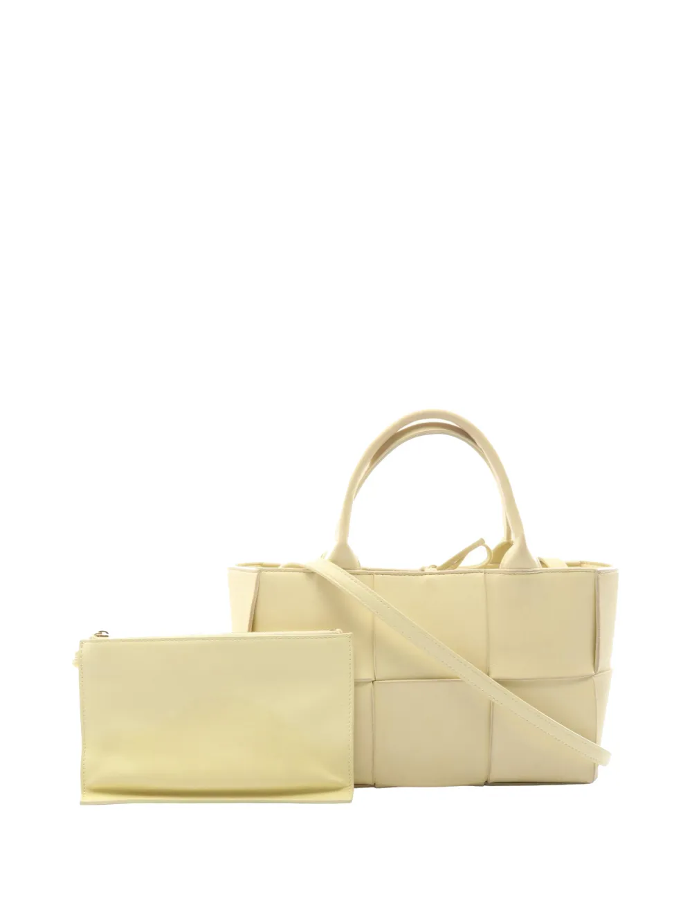 Bottega Veneta Pre-Owned Borsa tote Intreccio Arco mini in pelle di agnello 2012-2026 - Giallo