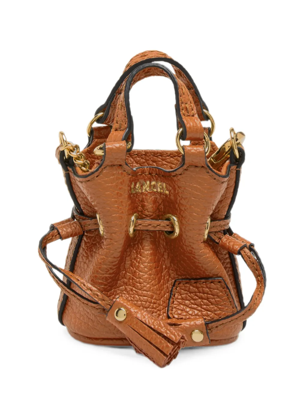 Lancel My Flirt grained bag charm - Brown