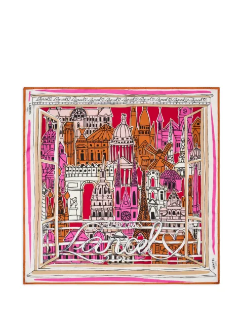 Lancel Paris a la Fenetre printed scarf