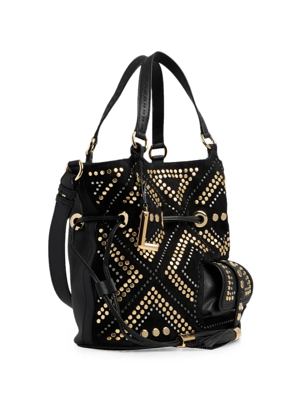 Lancel Premier Flirt medium bucket-tas met studs Zwart