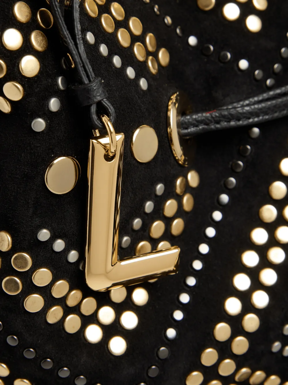 Lancel Premier Flirt medium bucket-tas met studs Zwart