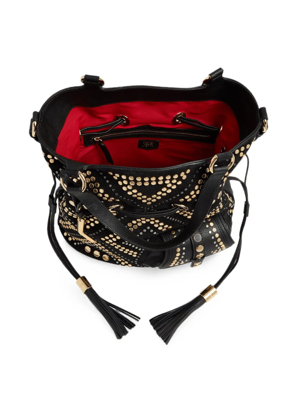 Lancel Premier Flirt medium bucket-tas met studs Zwart