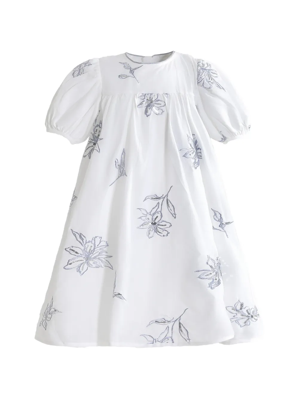 Sweet Cactus Abito Whisper con maniche a palloncino - Bianco