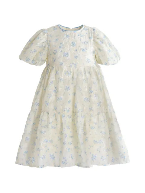 Sweet Cactus Bloom floral-print tiered dress