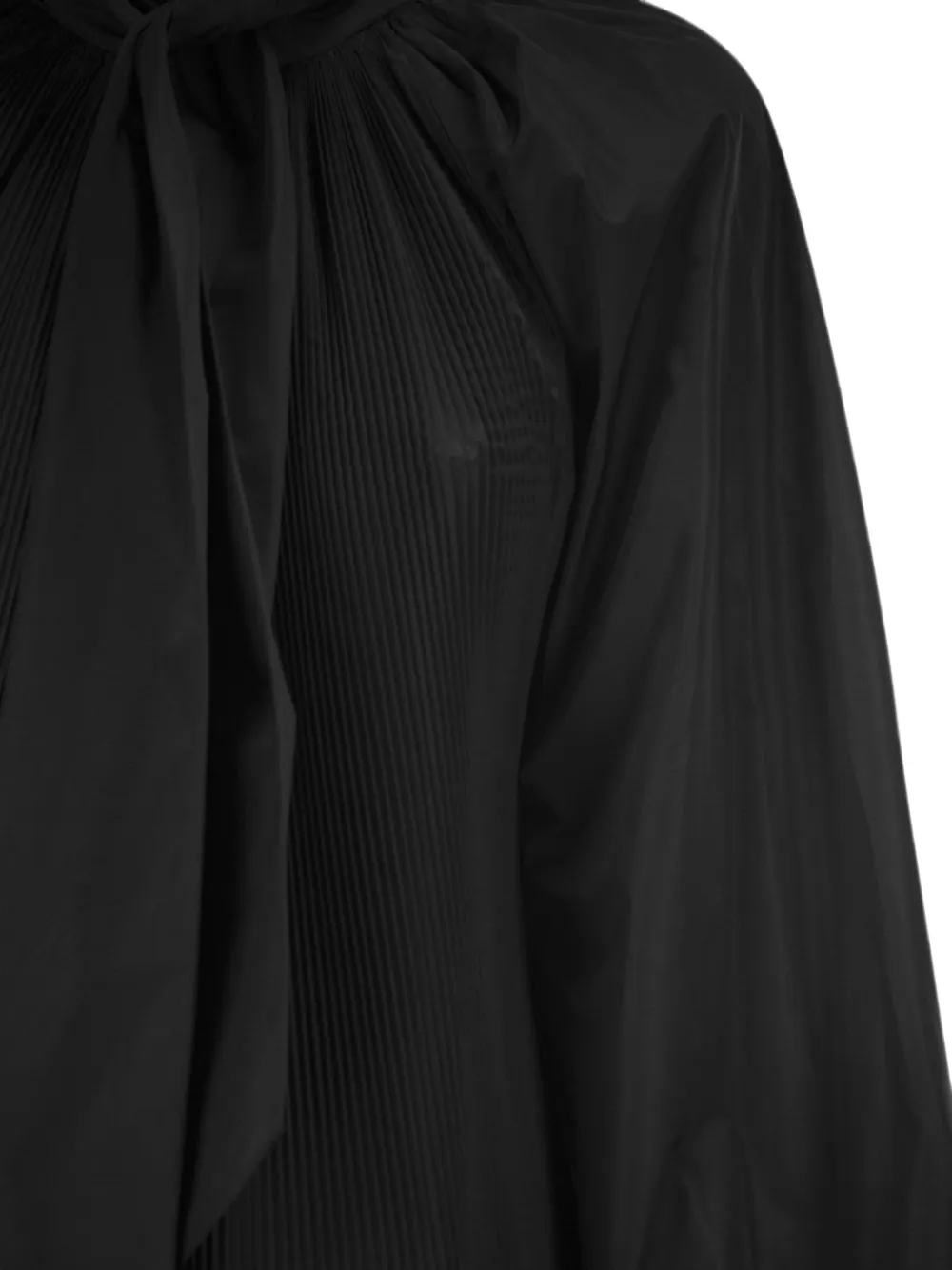 Max Mara Blouse met geplooide halsstrik Zwart