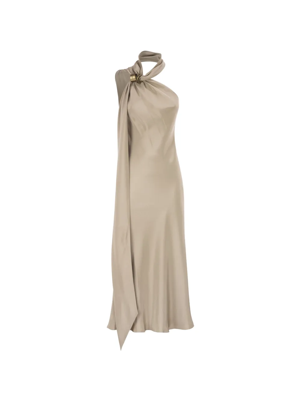 Max Mara one-shoulder draped maxi dress - Neutrals