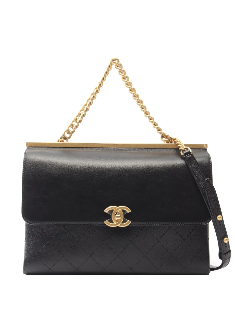 CHANEL Pre-Owned Borsa a spalla Coco Luxe Flap media Pre-owned 2019 - Nero