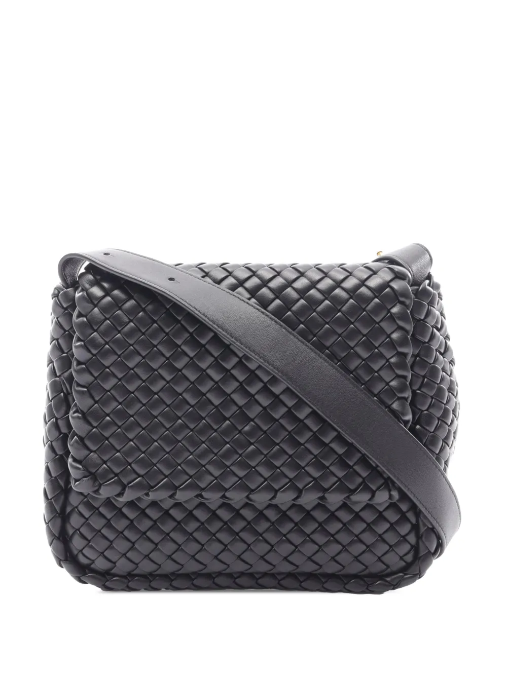 Bottega Veneta Pre-Owned 2012-2026 Small Padded Intrecciato Cobble crossbody bag - Black