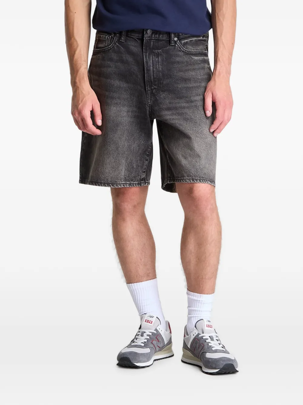 GAP Shorts denim Baggy con lavaggio acido - Grigio
