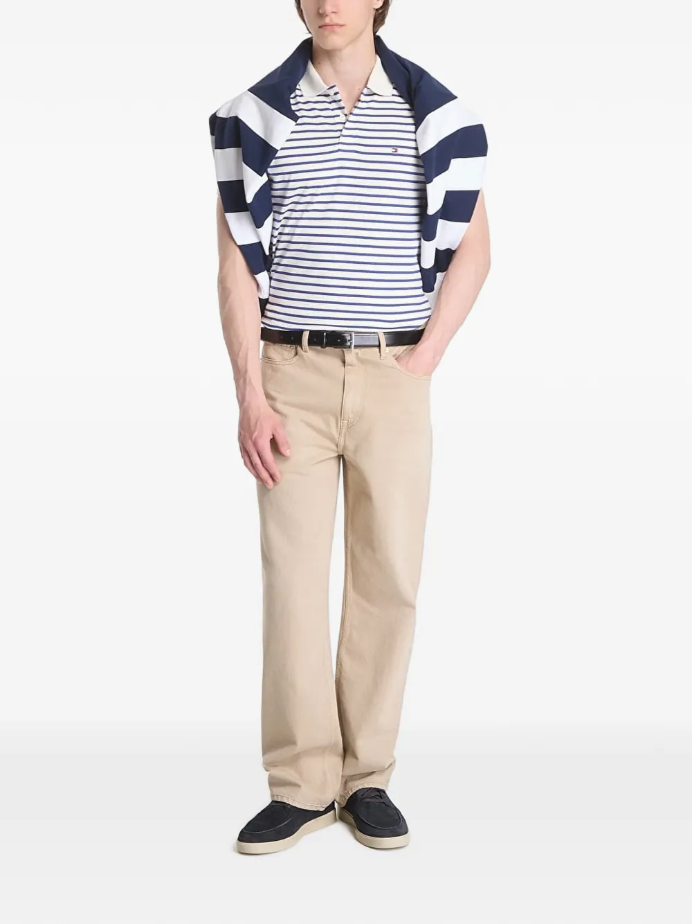 Tommy Hilfiger Gestreept poloshirt Beige