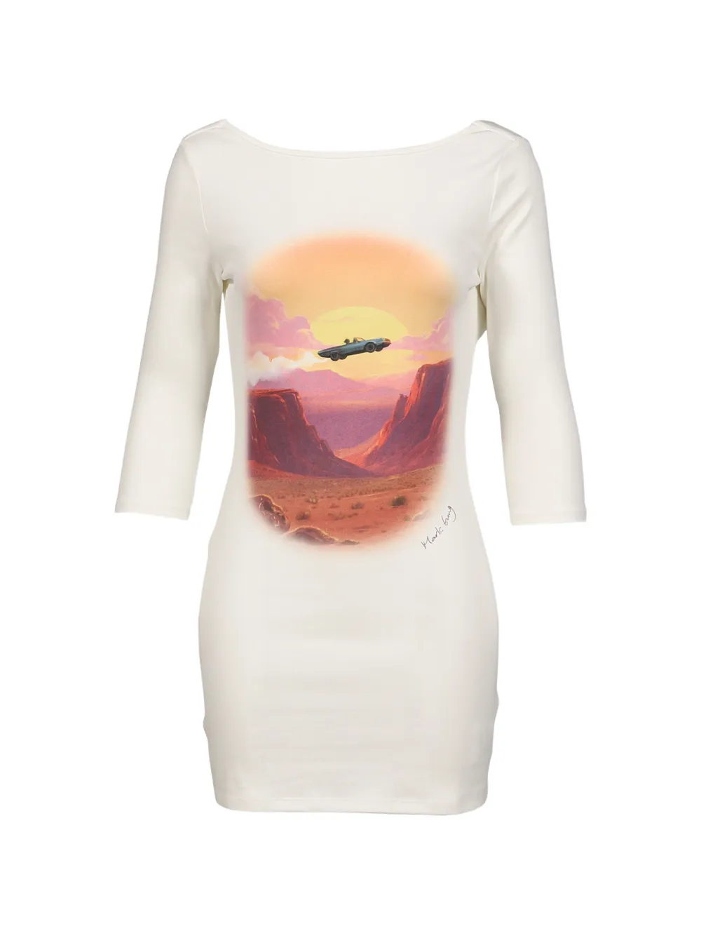 MARKGONG graphic-print open-back mini dress