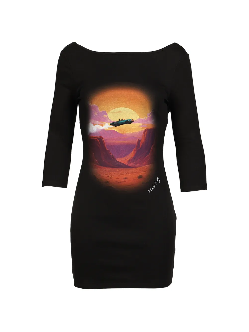 MARKGONG graphic-print open-back mini dress