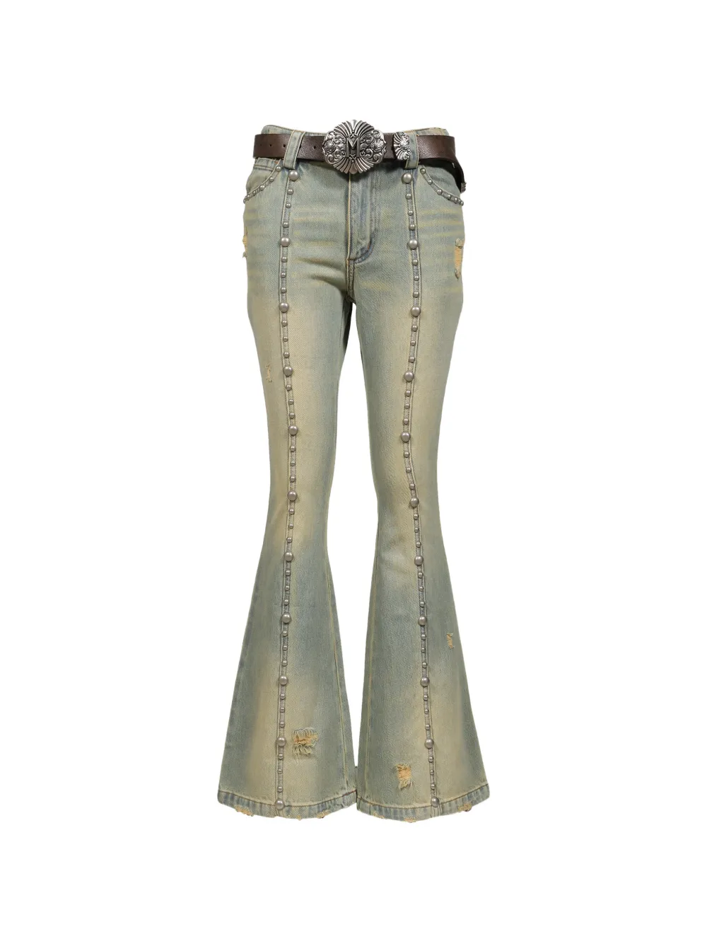 MARKGONG Jeans mit Nieten - Blau