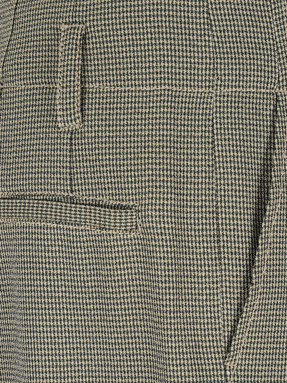 Alberta Ferretti houndstooth-pattern pleated trousers Beige