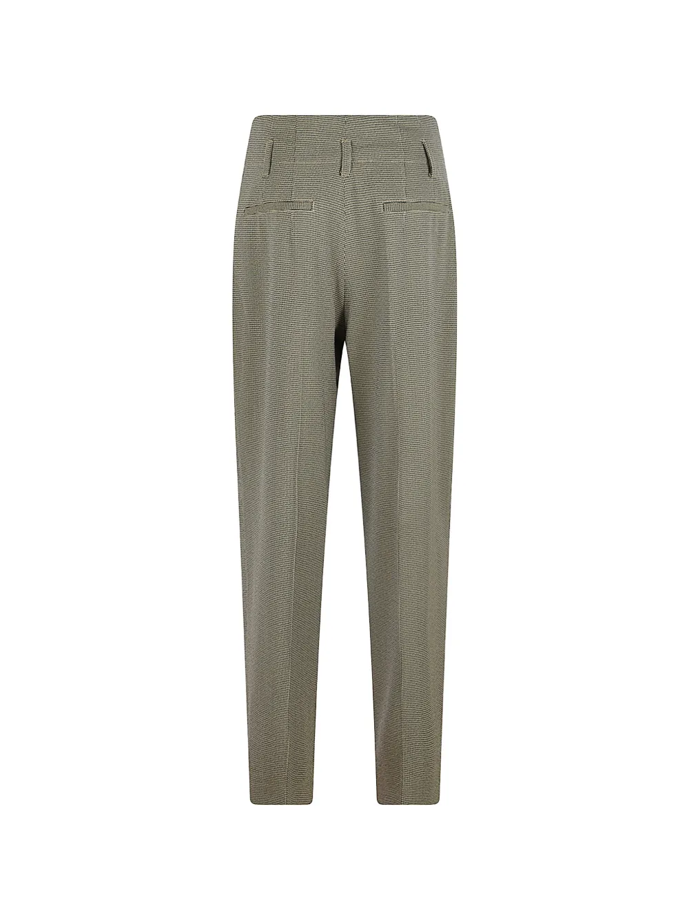 Alberta Ferretti houndstooth-pattern pleated trousers Beige