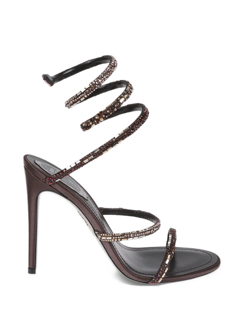 René Caovilla Cleo crystal-embellished sandals - Brown