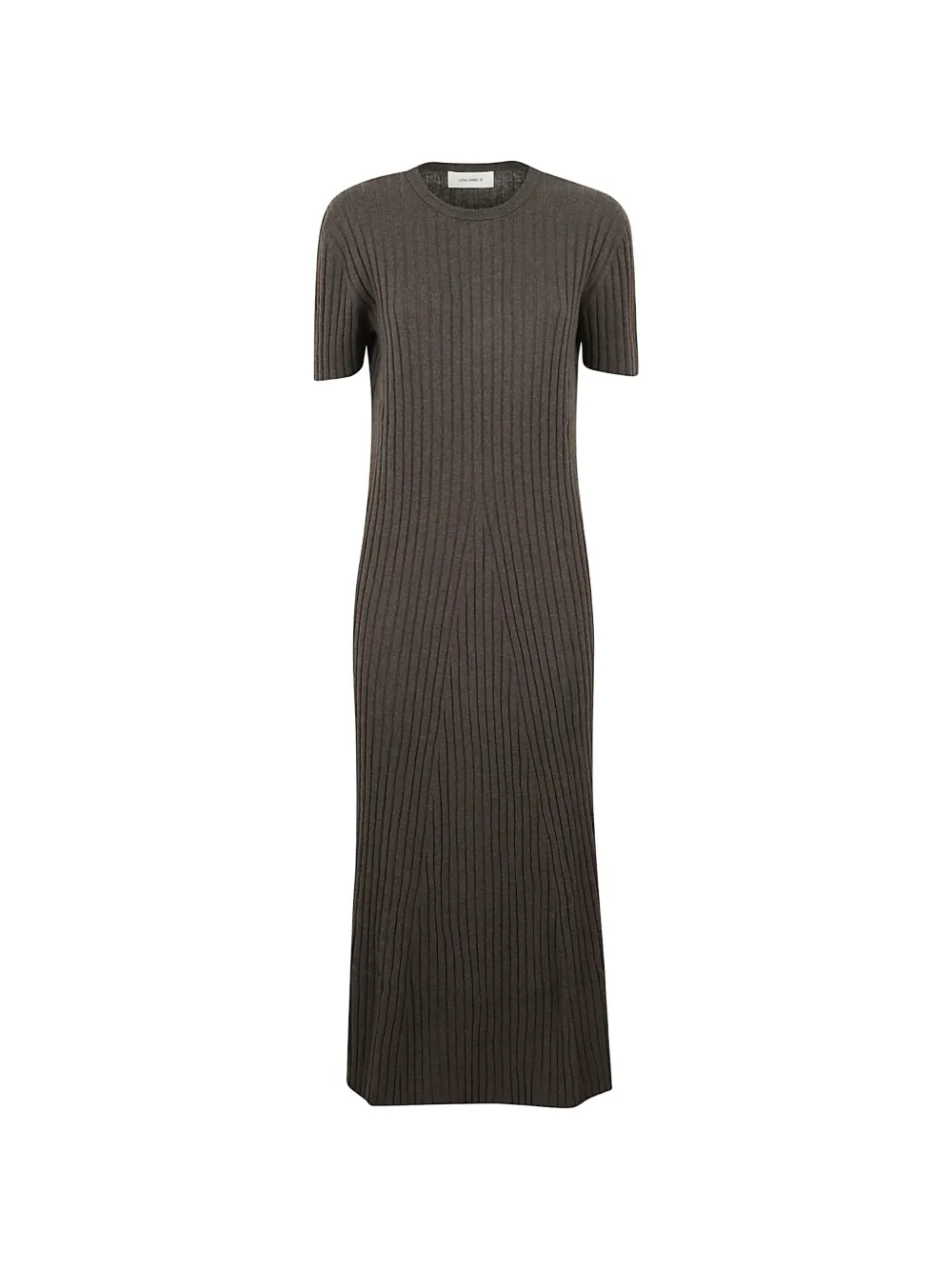 Lisa Yang ribbed-knit short-sleeve maxi dress