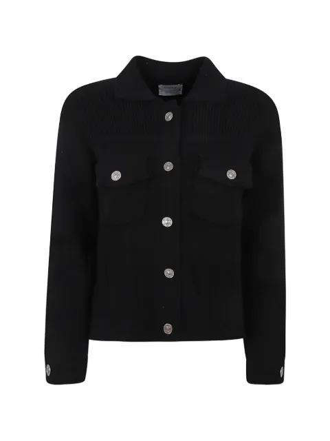 Barrie ribbed-knit button-up jacket