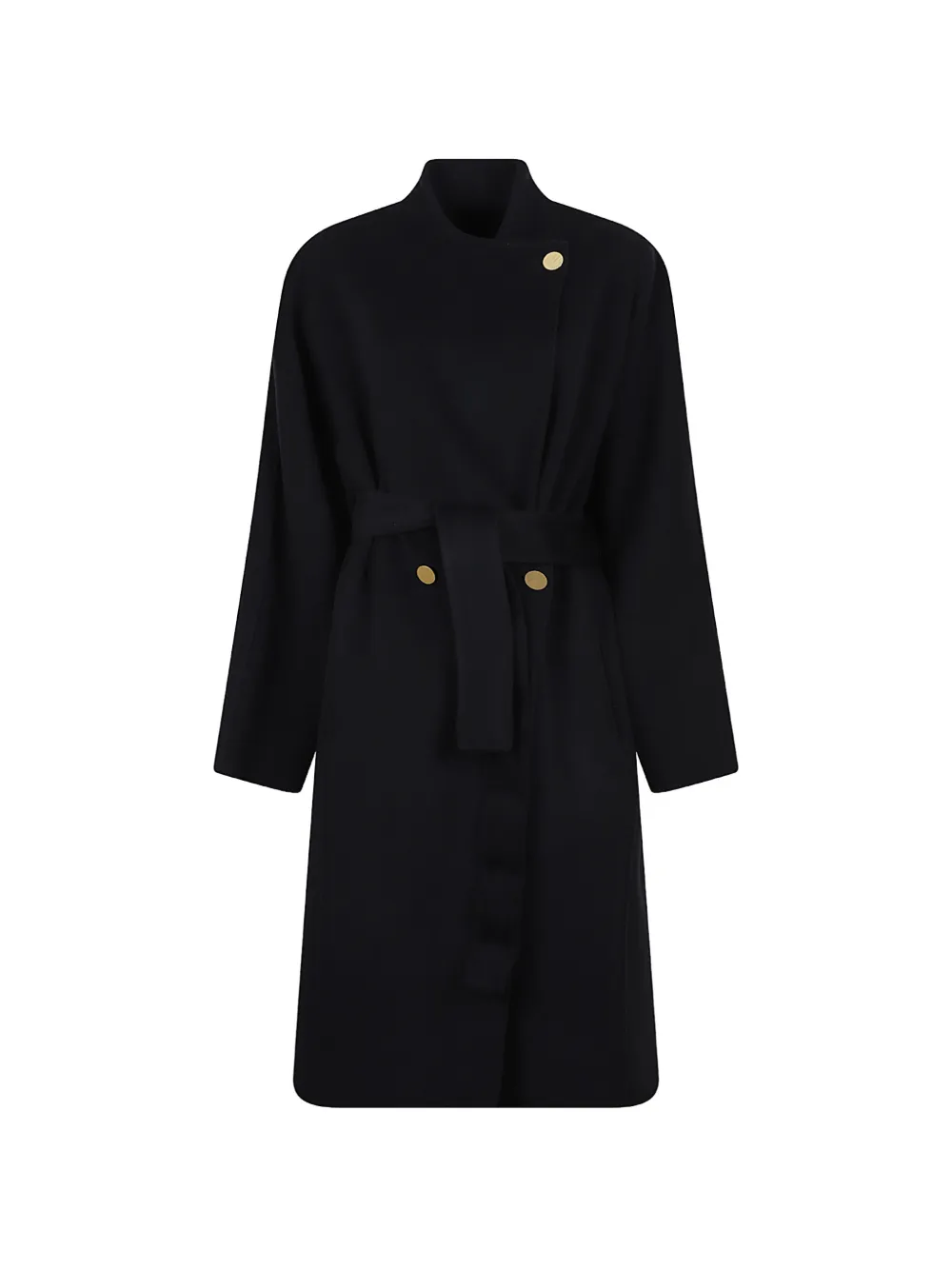 Alberta Ferretti belted button-detail coat
