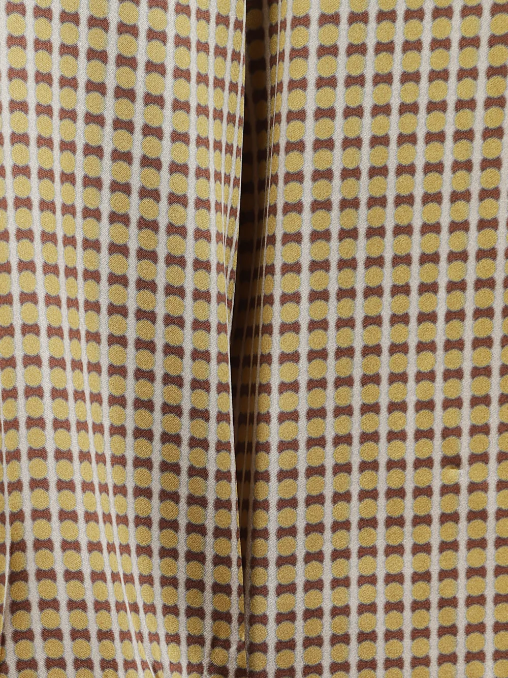 Kiton Geometric-print Pussy-bow Shirt in Yellow, view 3