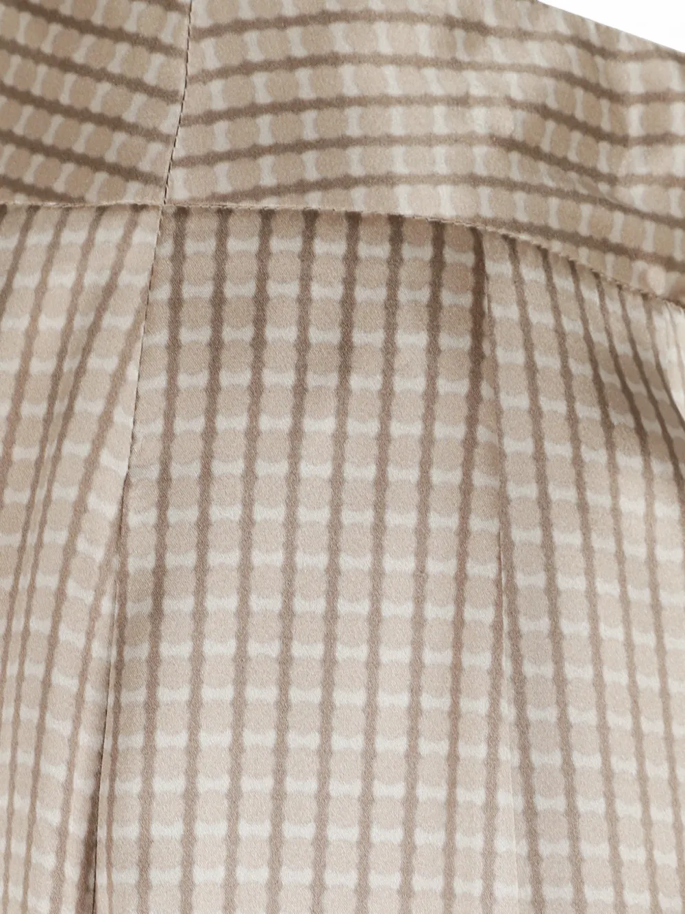 Kiton Geruite plooibroek Beige