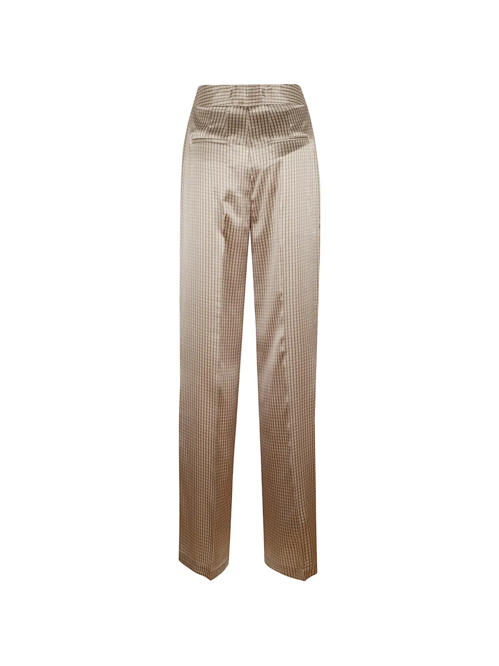 Kiton Geruite plooibroek Beige