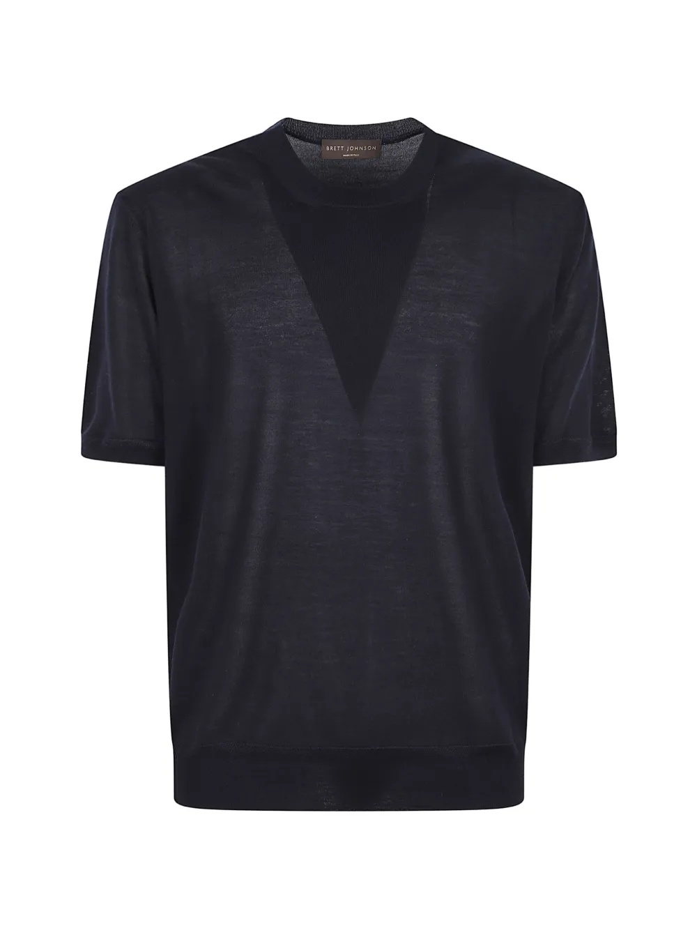 Brett Johnson knitted panelled T-shirt