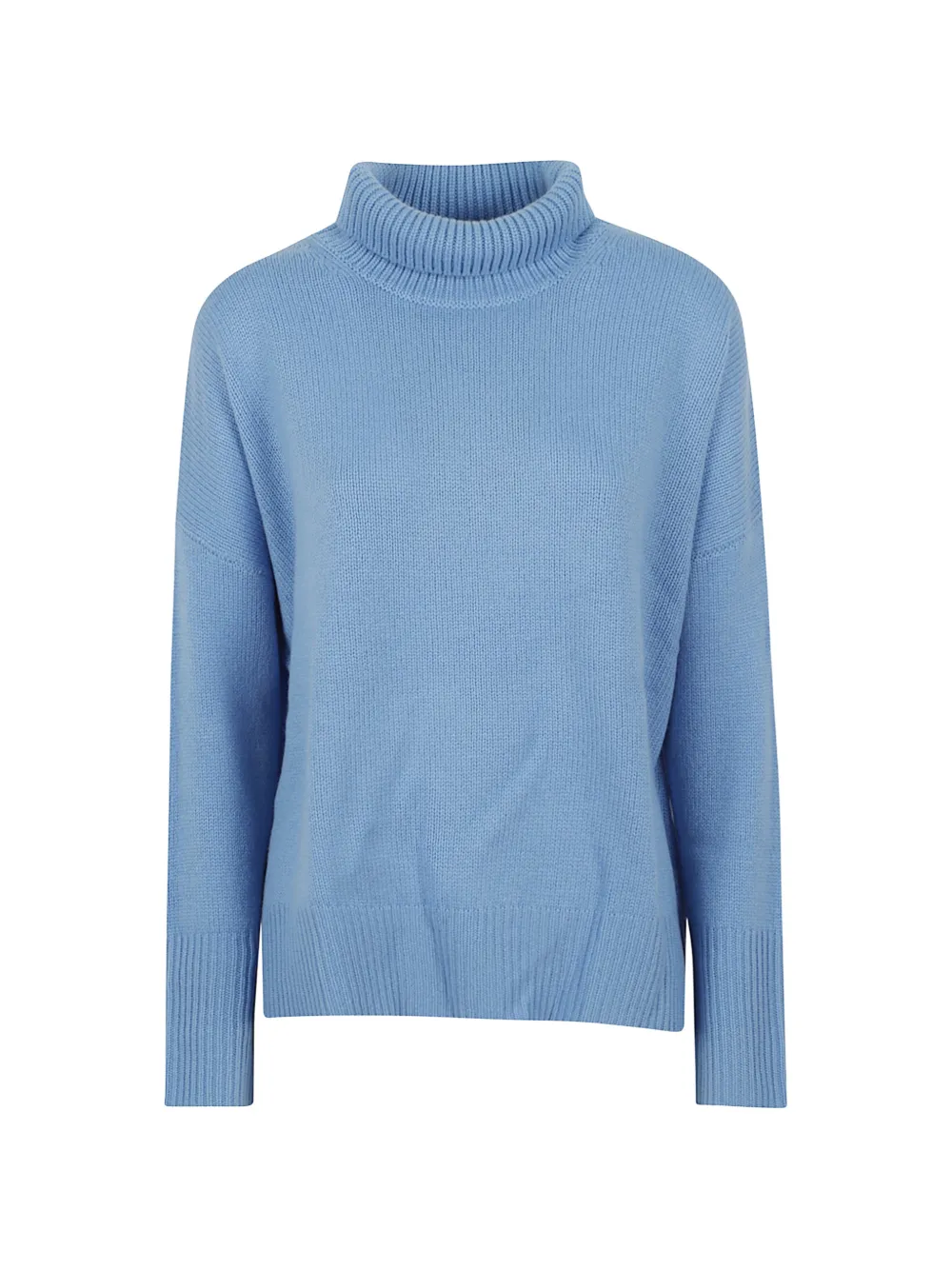 Lisa Yang roll-neck drop-shoulder knit - Blau