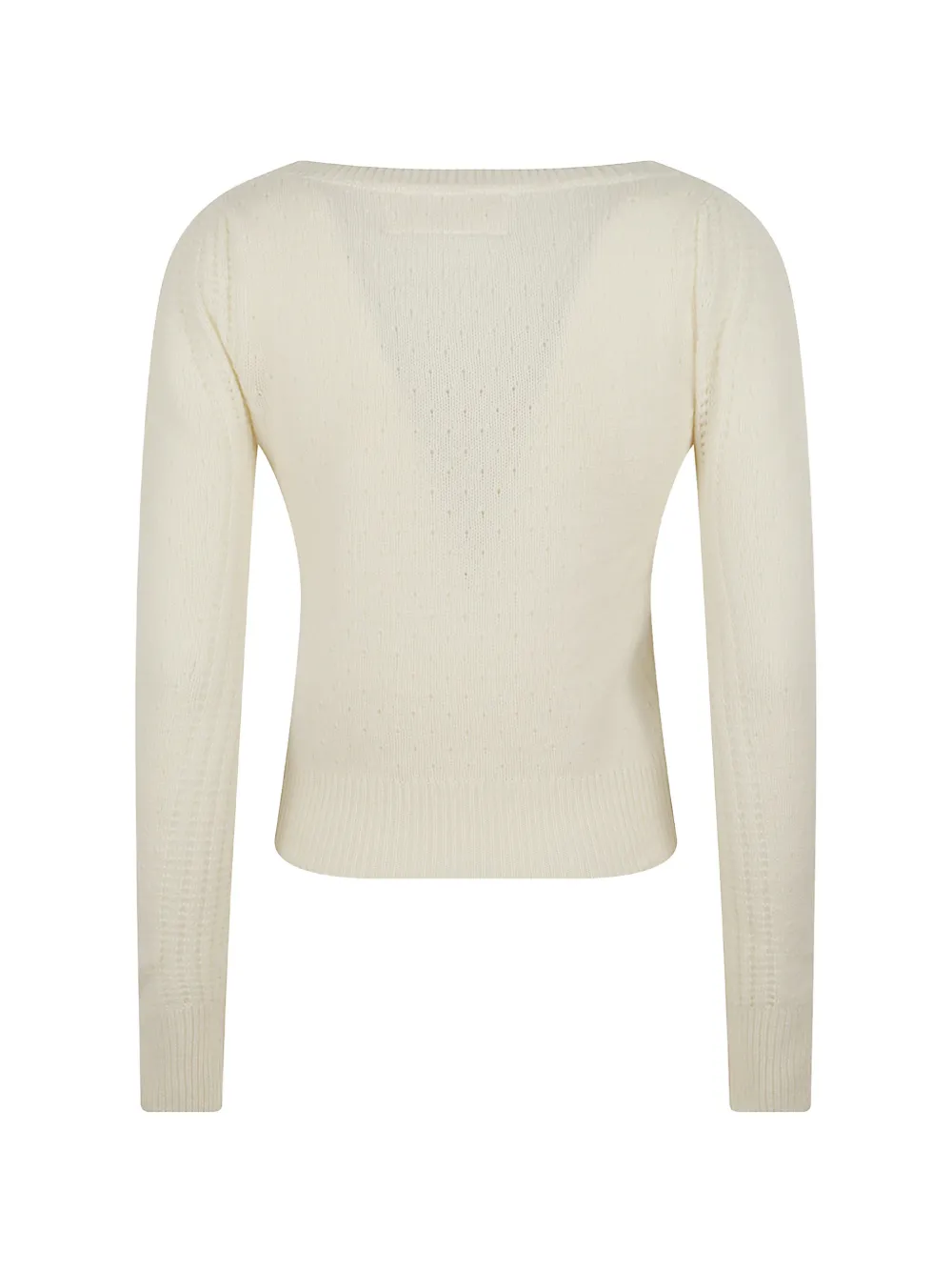 Ermanno Scervino Trui met diepe ronde hals Beige