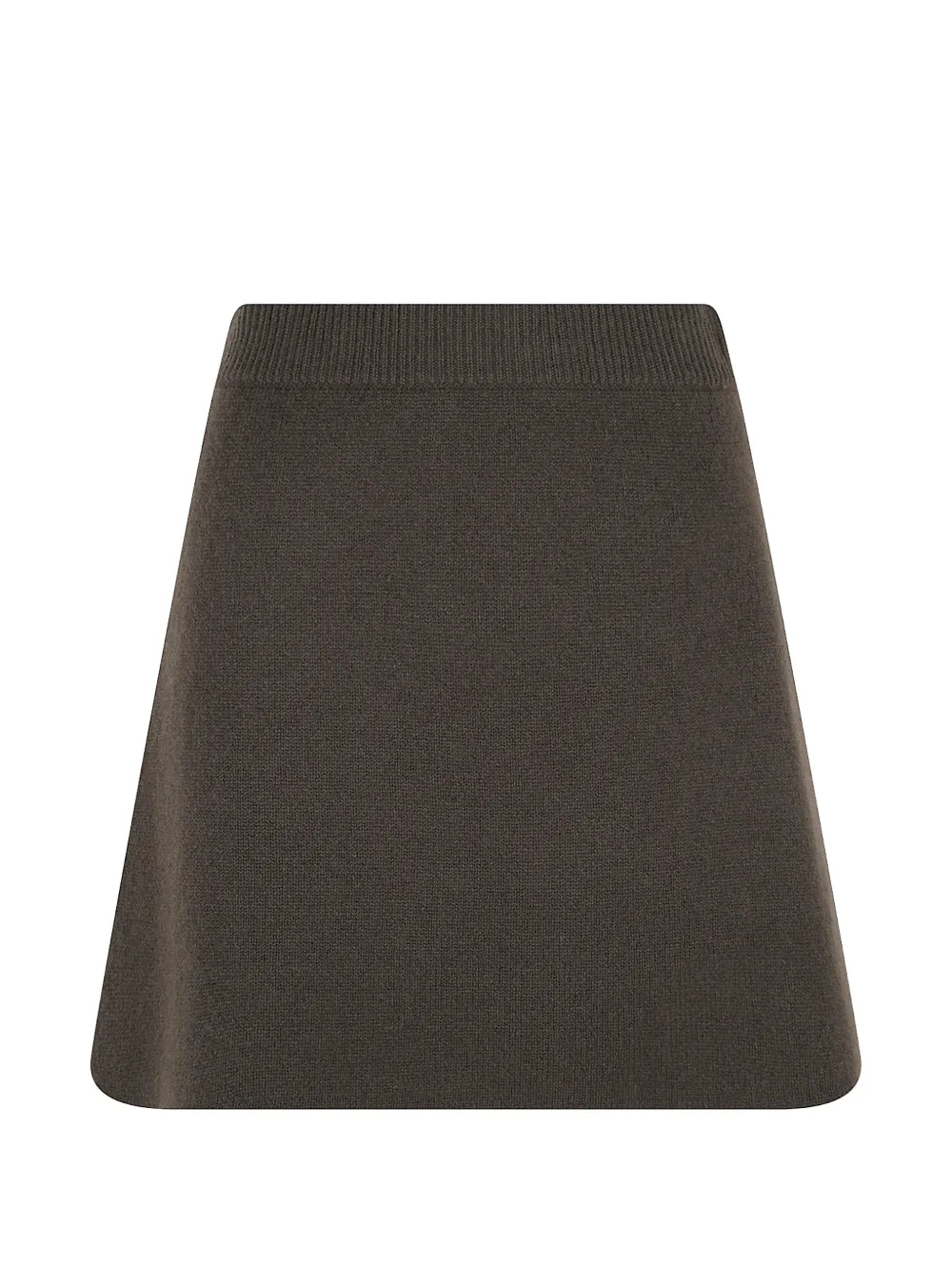 Lisa Yang The Clare ribbed-knit mini A-line skirt - Verde