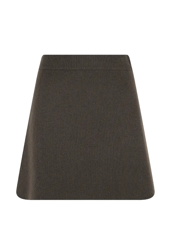 Lisa Yang The Clare Ribbed-knit Mini A-line Skirt in Green
